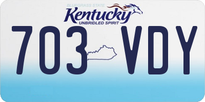 KY license plate 703VDY