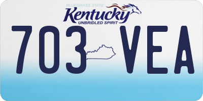 KY license plate 703VEA