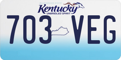 KY license plate 703VEG