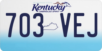 KY license plate 703VEJ