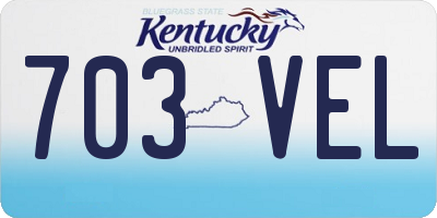 KY license plate 703VEL