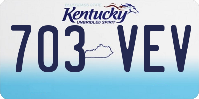 KY license plate 703VEV