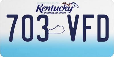KY license plate 703VFD