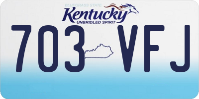 KY license plate 703VFJ