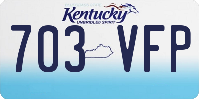 KY license plate 703VFP