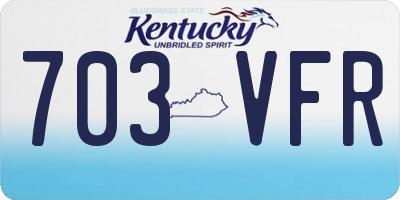 KY license plate 703VFR