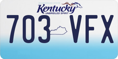 KY license plate 703VFX