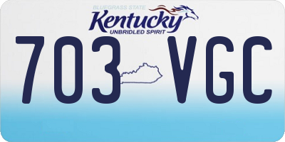 KY license plate 703VGC