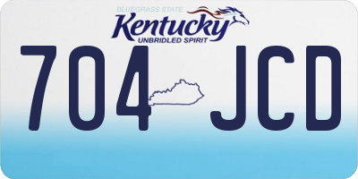 KY license plate 704JCD