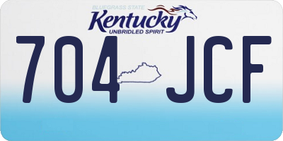 KY license plate 704JCF