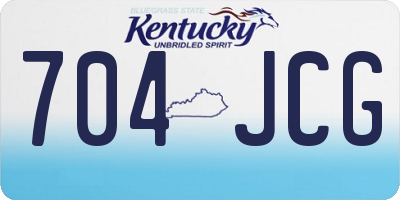 KY license plate 704JCG