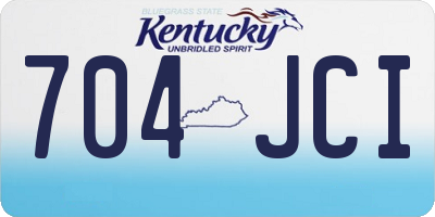 KY license plate 704JCI