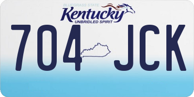 KY license plate 704JCK