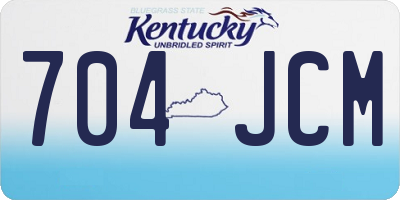 KY license plate 704JCM