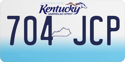 KY license plate 704JCP