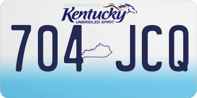 KY license plate 704JCQ