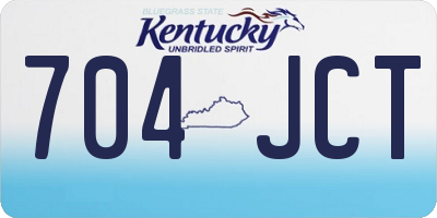 KY license plate 704JCT
