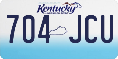 KY license plate 704JCU