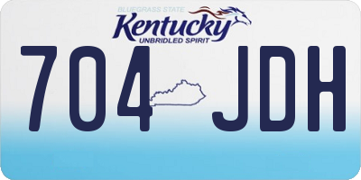 KY license plate 704JDH