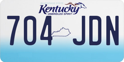 KY license plate 704JDN