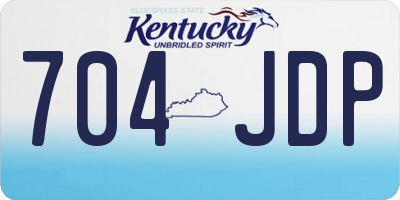 KY license plate 704JDP