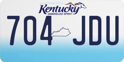 KY license plate 704JDU
