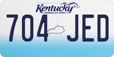 KY license plate 704JED