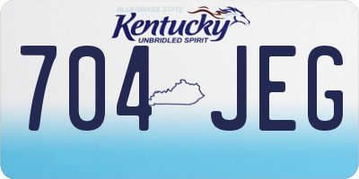 KY license plate 704JEG
