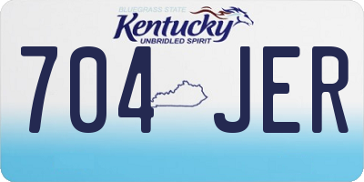 KY license plate 704JER