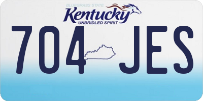 KY license plate 704JES