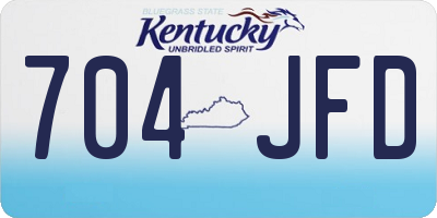 KY license plate 704JFD