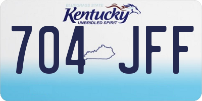 KY license plate 704JFF