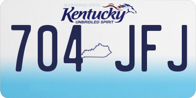 KY license plate 704JFJ