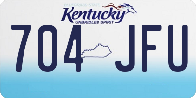 KY license plate 704JFU