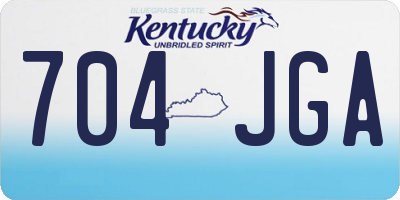 KY license plate 704JGA