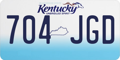 KY license plate 704JGD