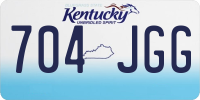 KY license plate 704JGG