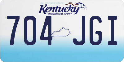 KY license plate 704JGI