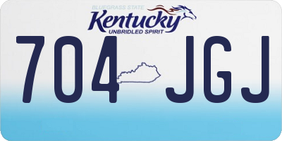 KY license plate 704JGJ