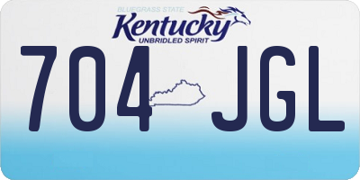 KY license plate 704JGL