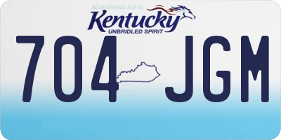 KY license plate 704JGM