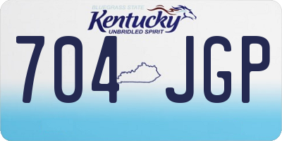 KY license plate 704JGP