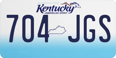 KY license plate 704JGS