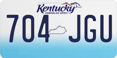 KY license plate 704JGU