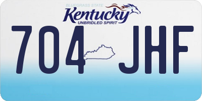 KY license plate 704JHF