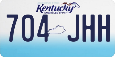 KY license plate 704JHH