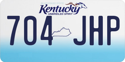 KY license plate 704JHP