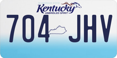 KY license plate 704JHV