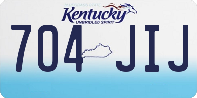 KY license plate 704JIJ