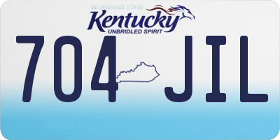 KY license plate 704JIL